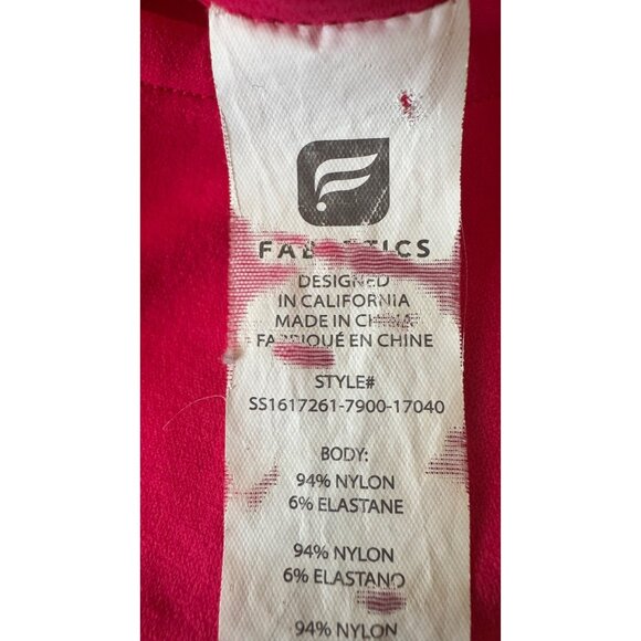 2/$30 Fabletics Medium Cutout Scoop Neckline Top Bubblegum Pink Nylon/Elastane - Picture 3 of 15